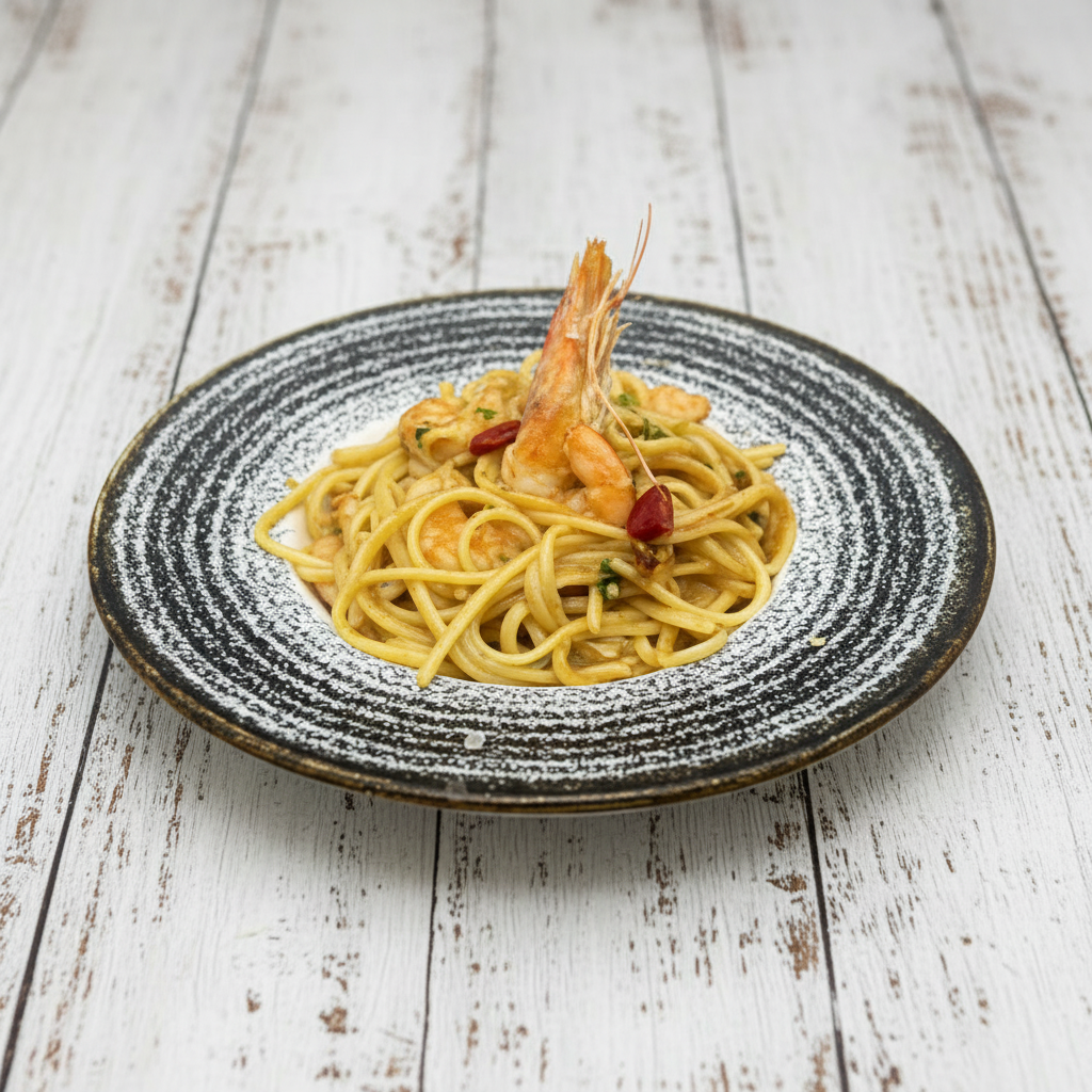 Massa com Camarão
